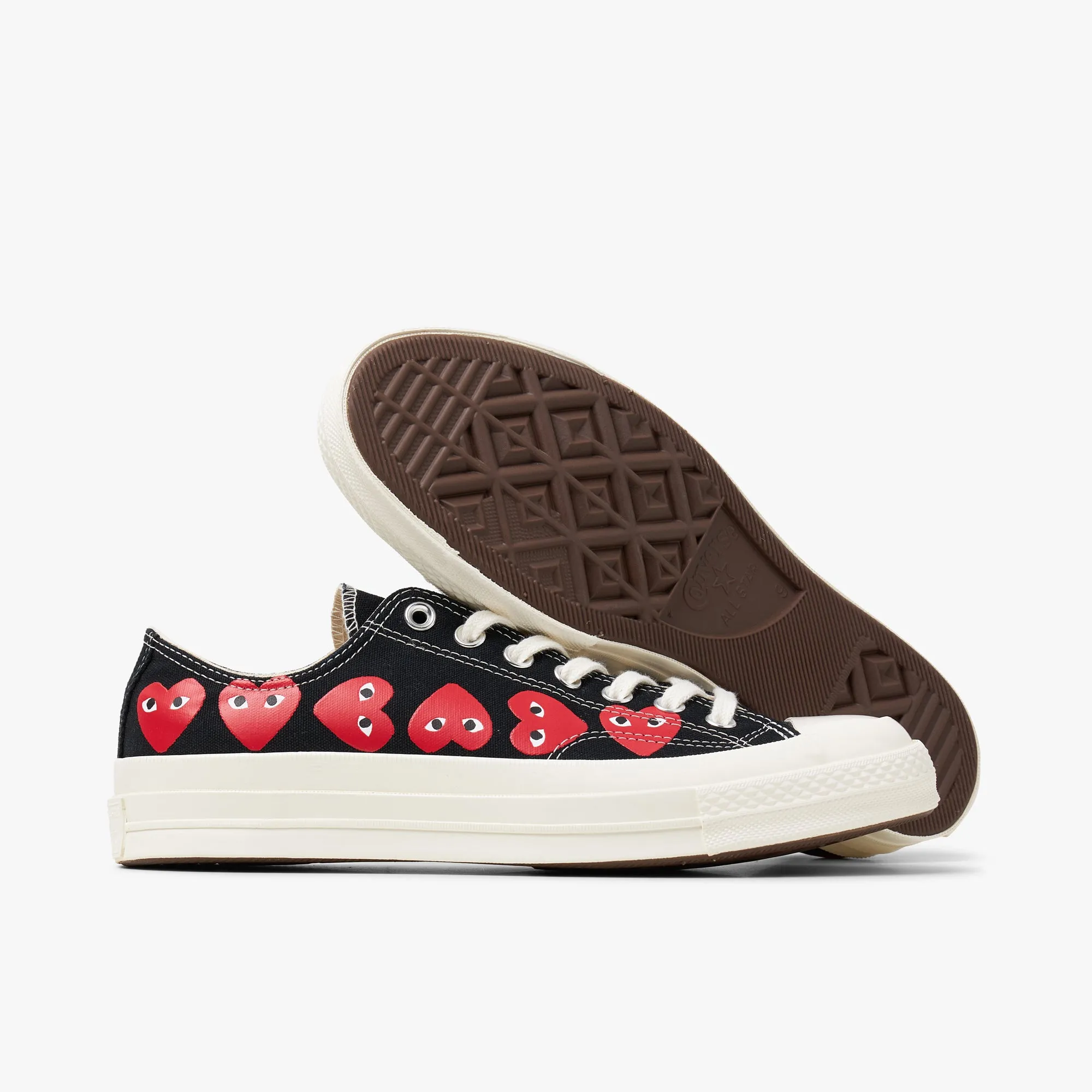 Converse x COMME des GARONS PLAY Chuck Taylor Ox / Multi Heart Black