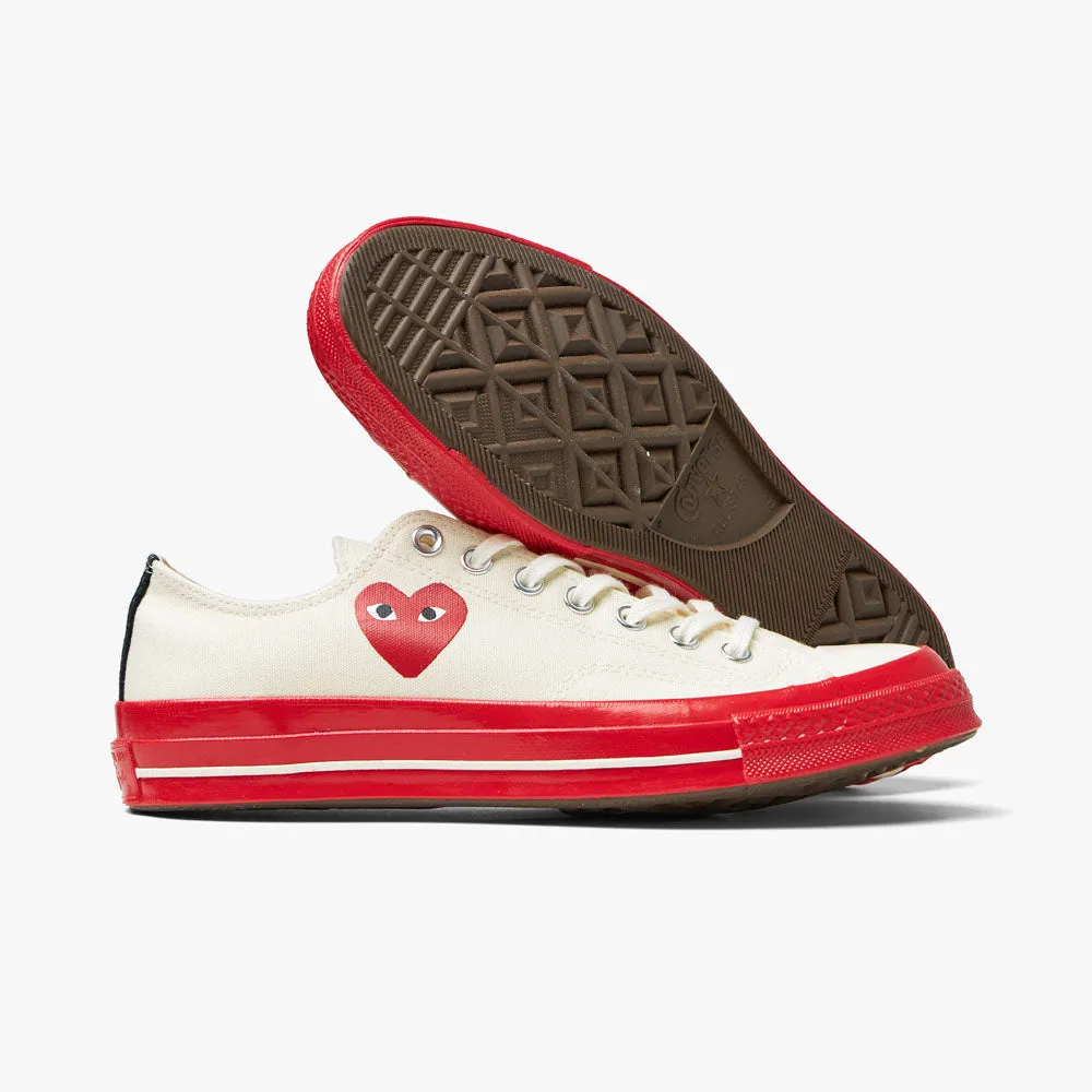 Converse x COMME des GARONS PLAY Chuck Taylor OX Off White / Red Sole