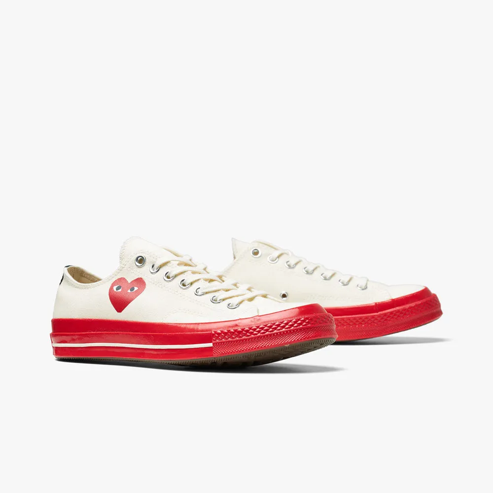 Converse x COMME des GARONS PLAY Chuck Taylor OX Off White / Red Sole