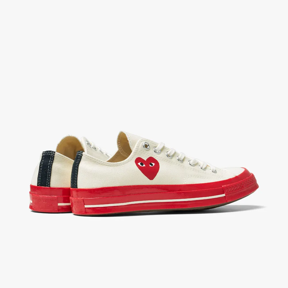 Converse x COMME des GARONS PLAY Chuck Taylor OX Off White / Red Sole