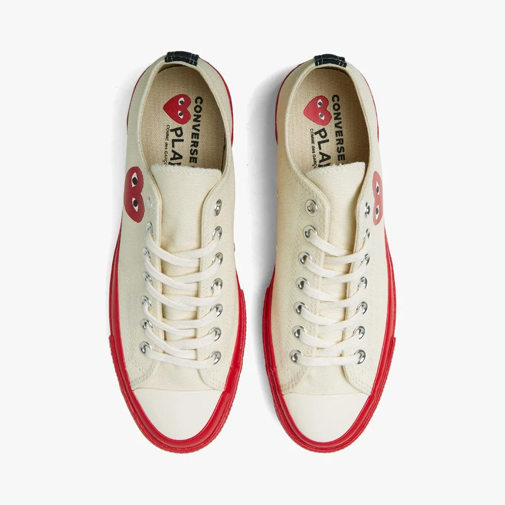 Converse x COMME des GARONS PLAY Chuck Taylor OX Off White / Red Sole