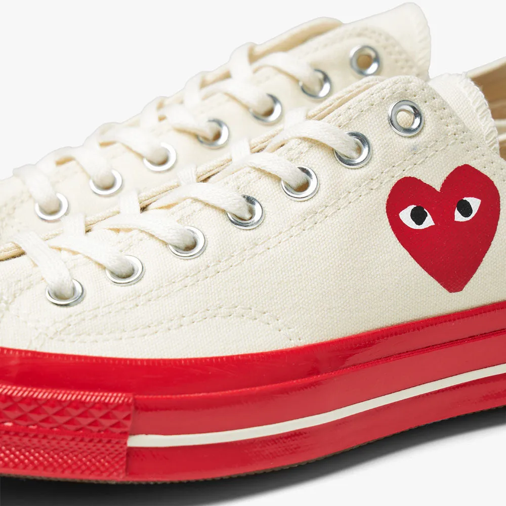 Converse x COMME des GARONS PLAY Chuck Taylor OX Off White / Red Sole