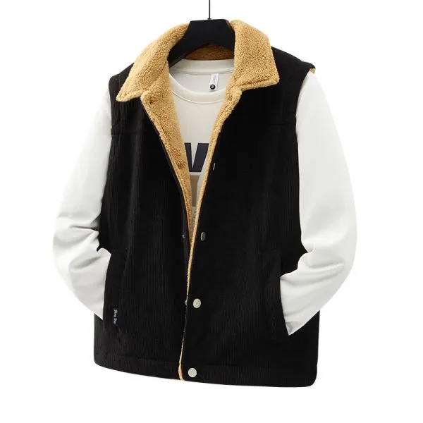 Corduroy men's ouilted vest - elegance and warmth combined