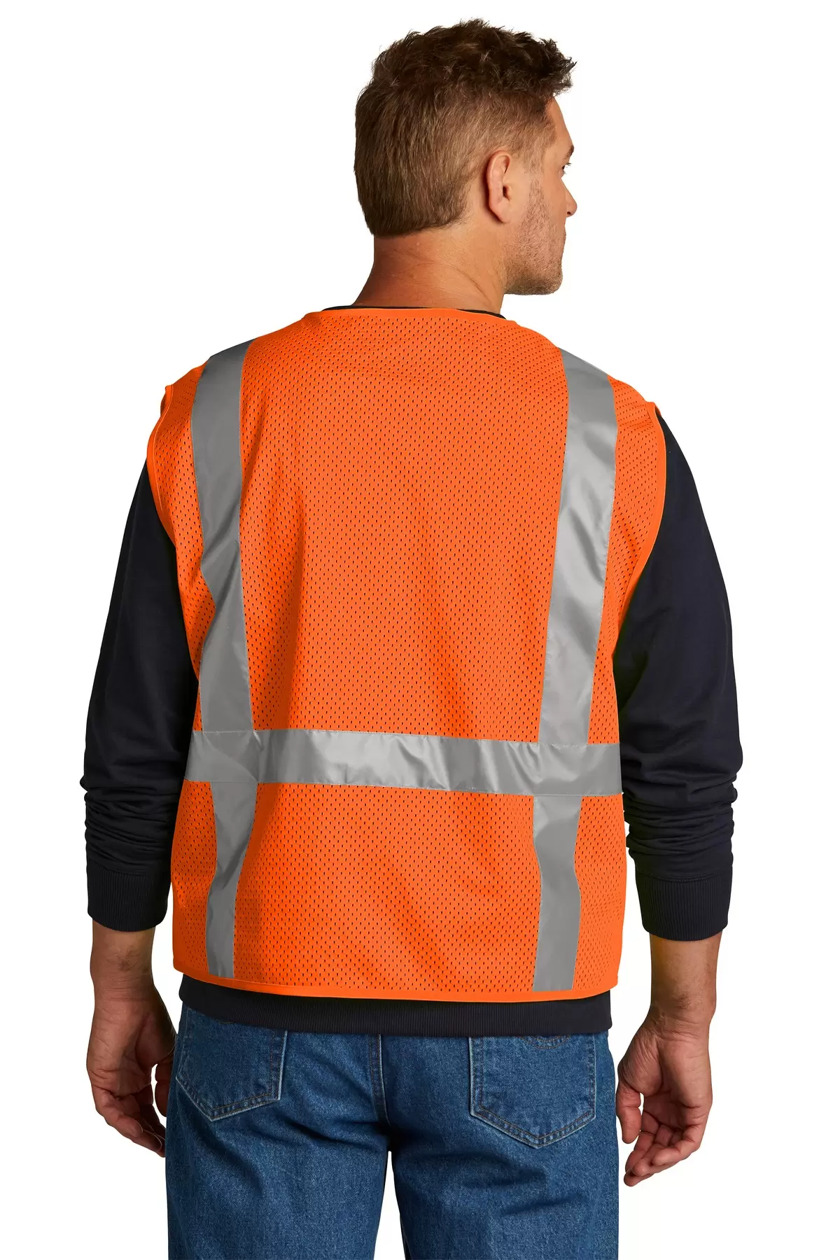 Cornerstone CSV104 CornerStone    ANSI 107 Class 2 Mesh Six-Pocket Zippered Vest SKU: CSV104