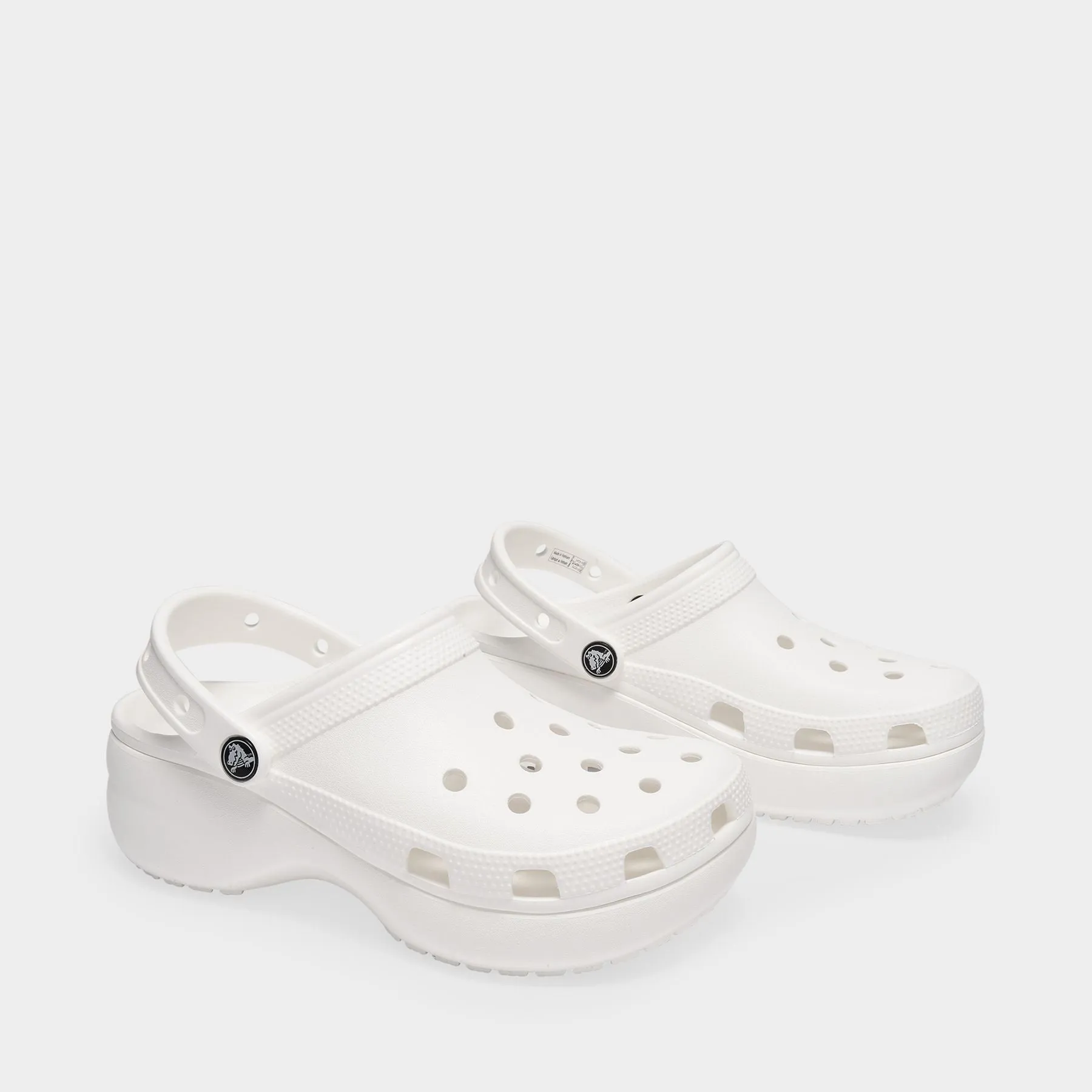 Crocs  Classic Platform Mules - Crocs - White - Synthetic