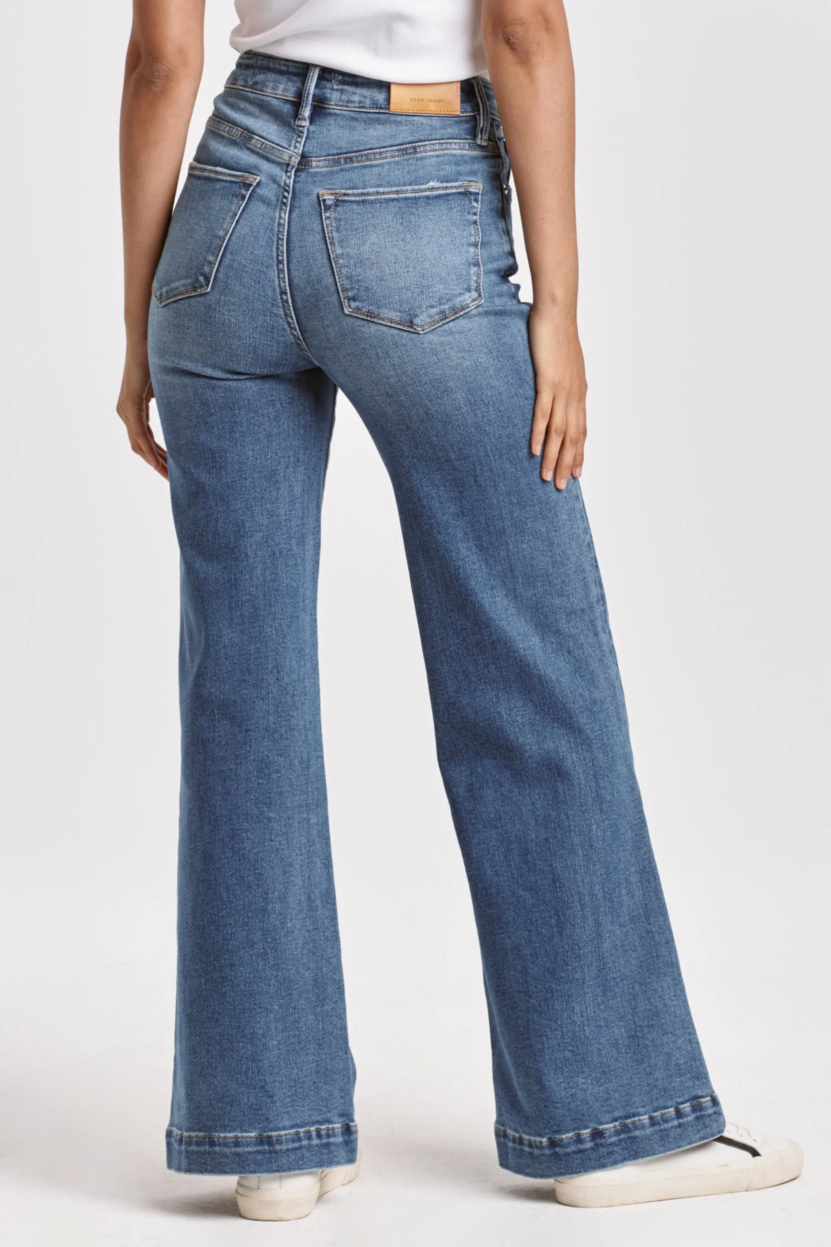 Dear John Fiona Super High Rise Wide Leg Jeans in Natal