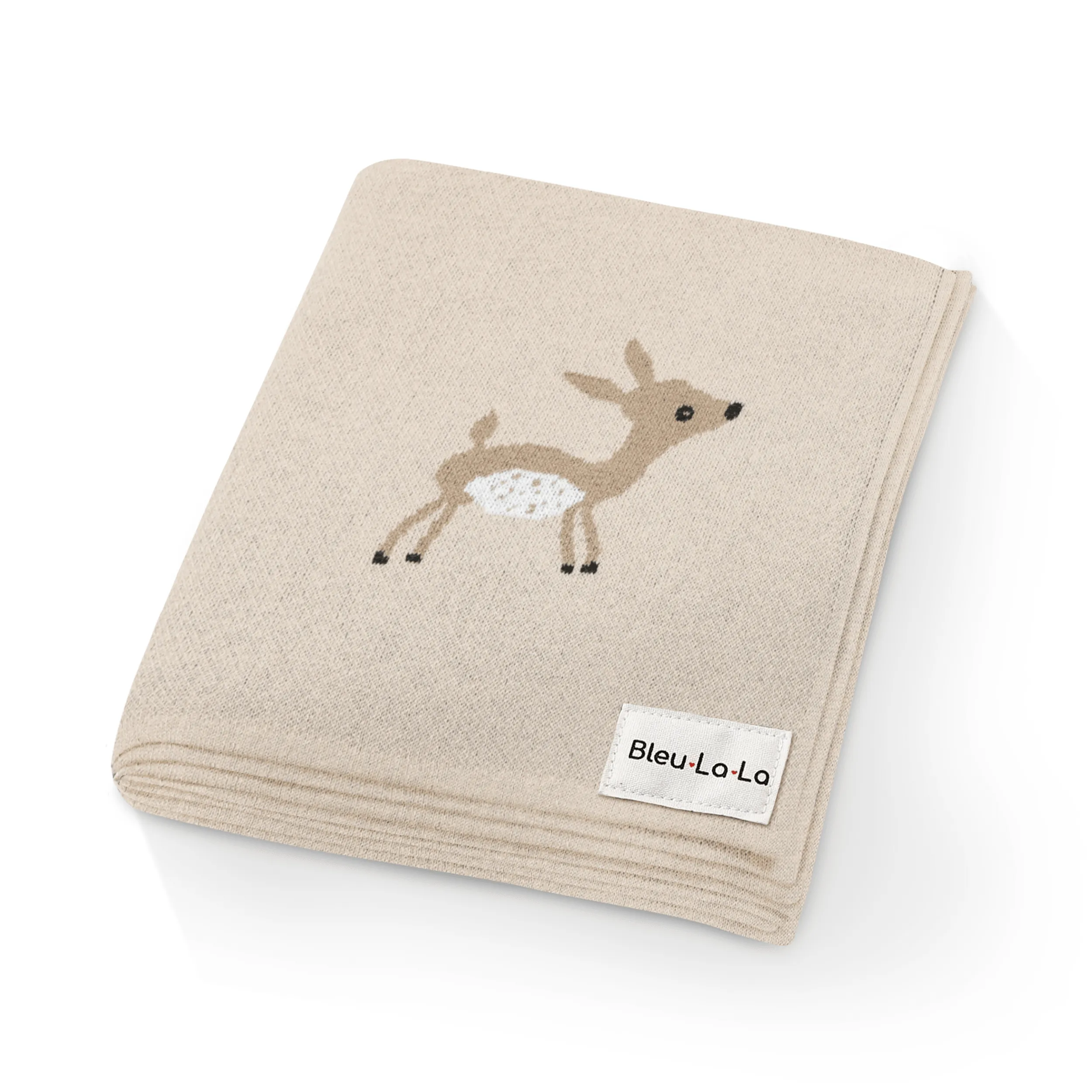 Deer Knit Swaddle Blanket