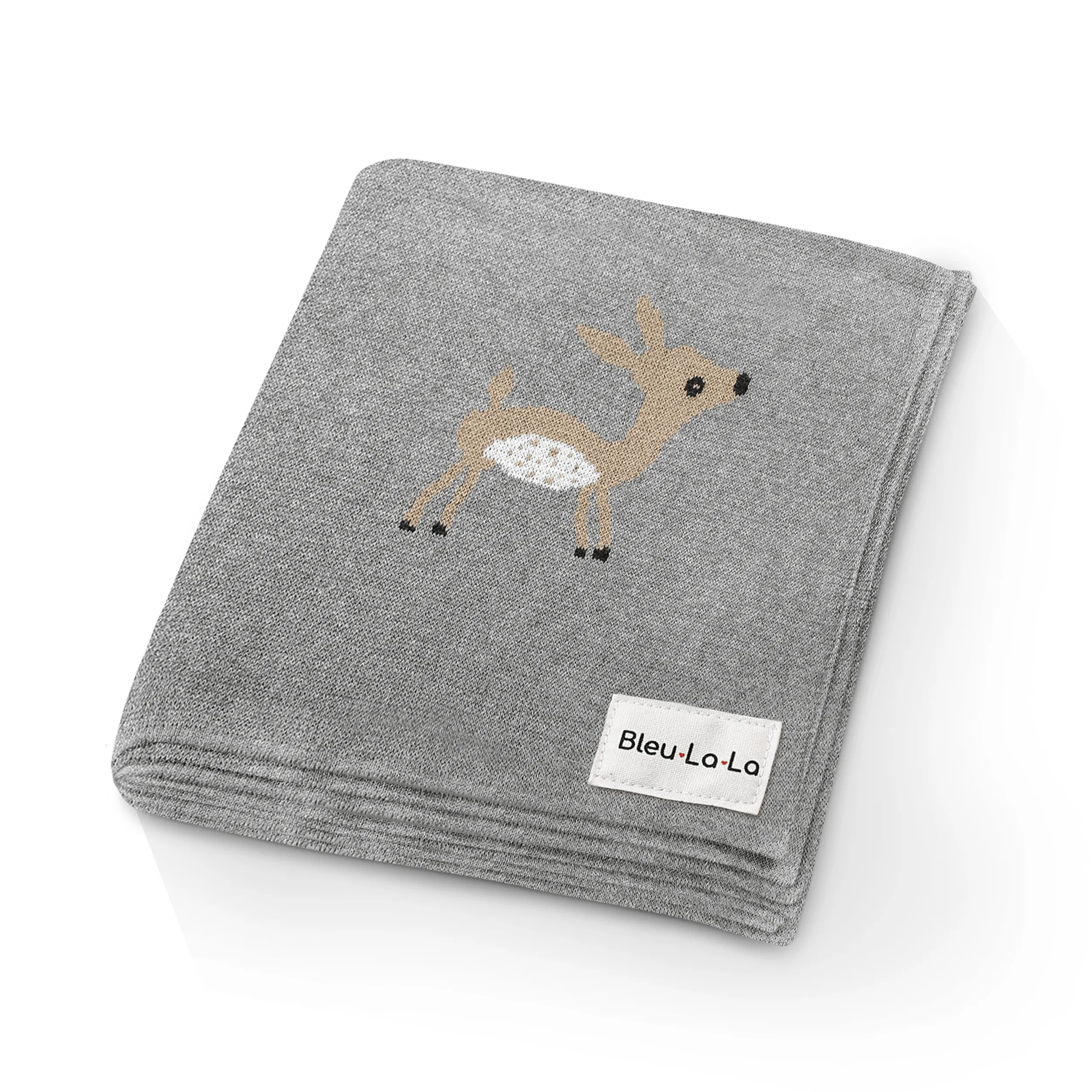 Deer Knit Swaddle Blanket