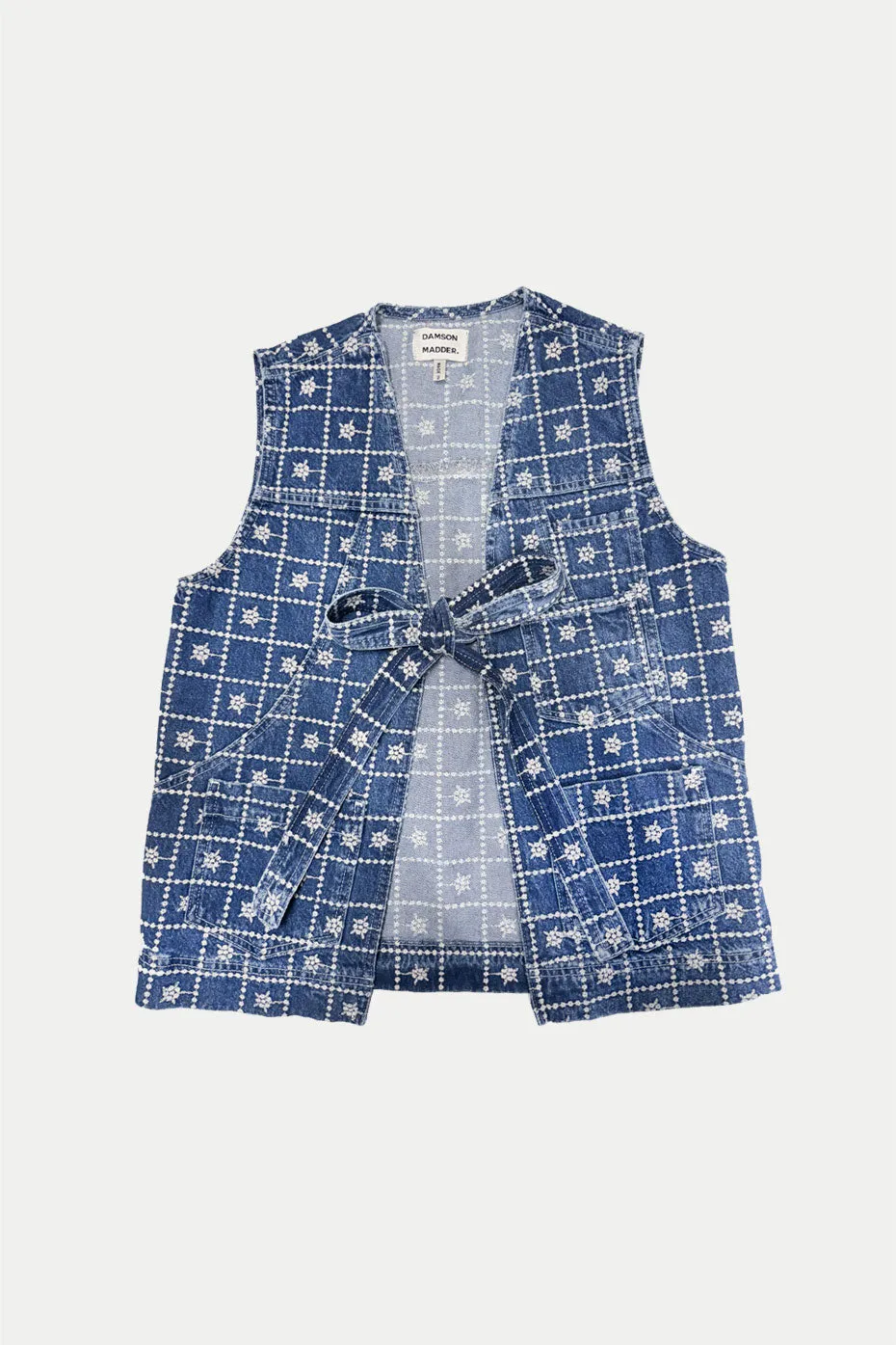 Denim Broderie Dilly Vest