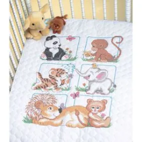 Dimensions Animal Babes Quilt Stamped Cross Stitch Kit