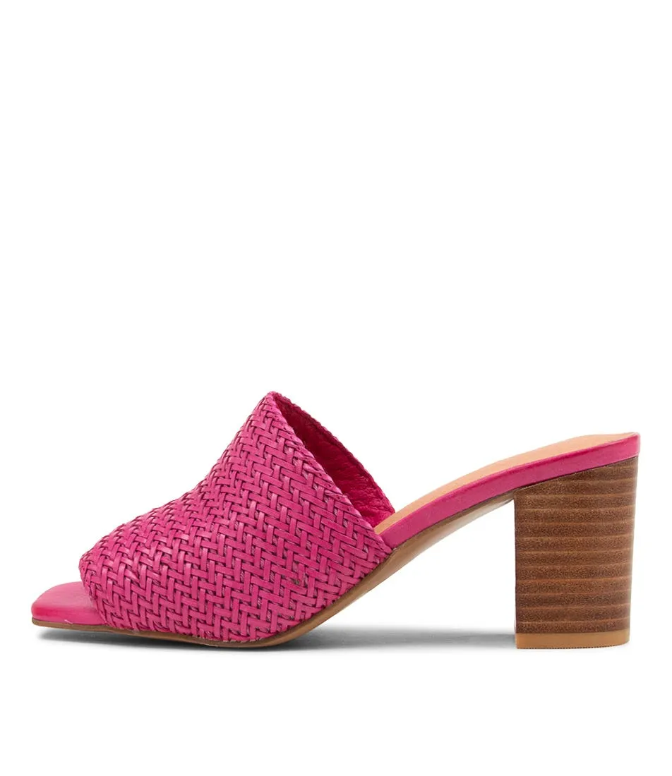 DJANGO & JULIETTE Paiton Pink Weave Mules