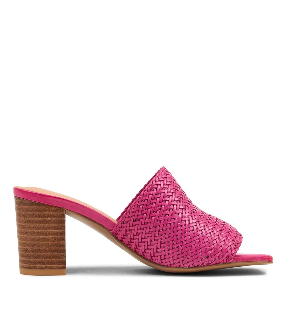 DJANGO & JULIETTE Paiton Pink Weave Mules