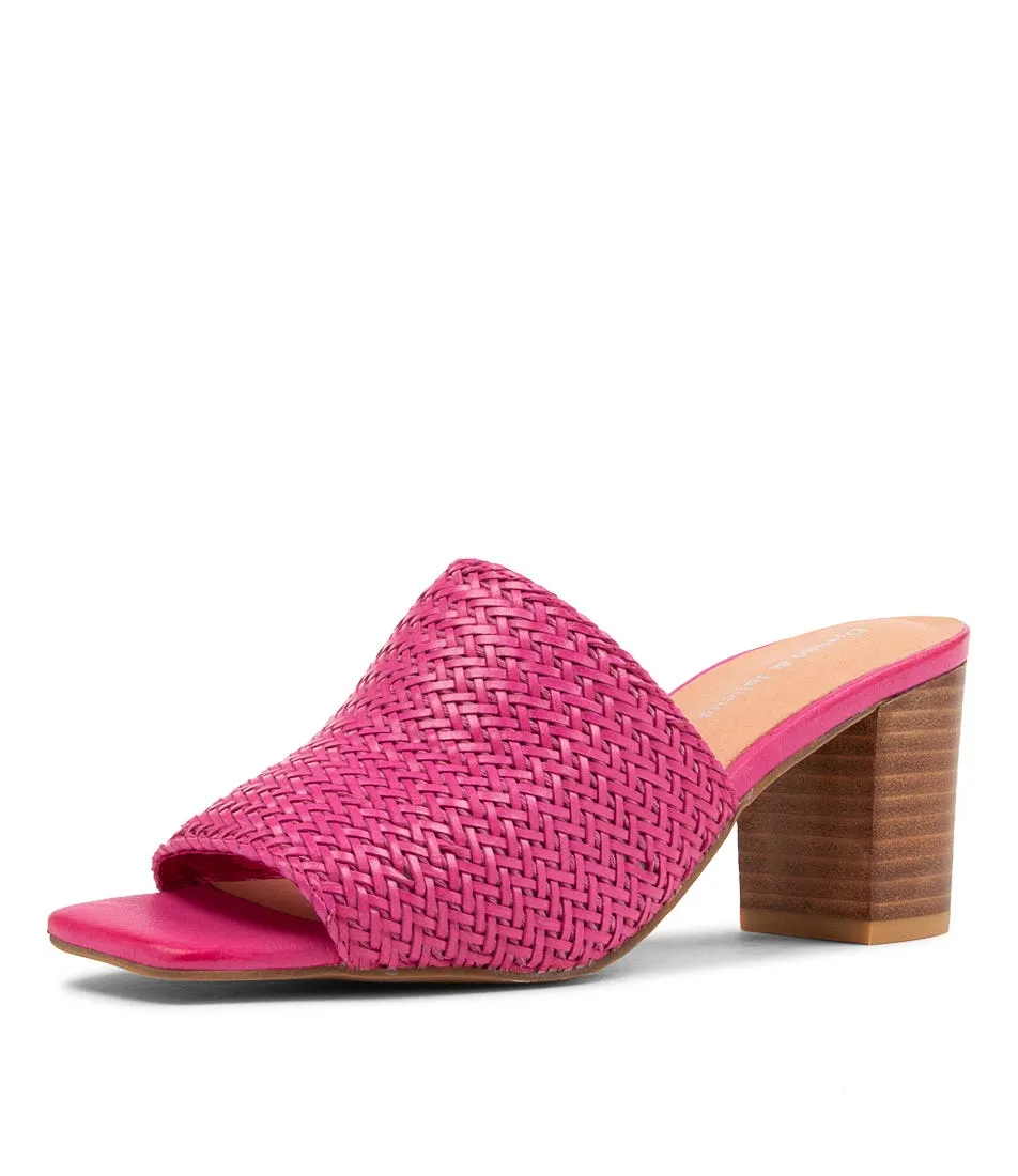 DJANGO & JULIETTE Paiton Pink Weave Mules