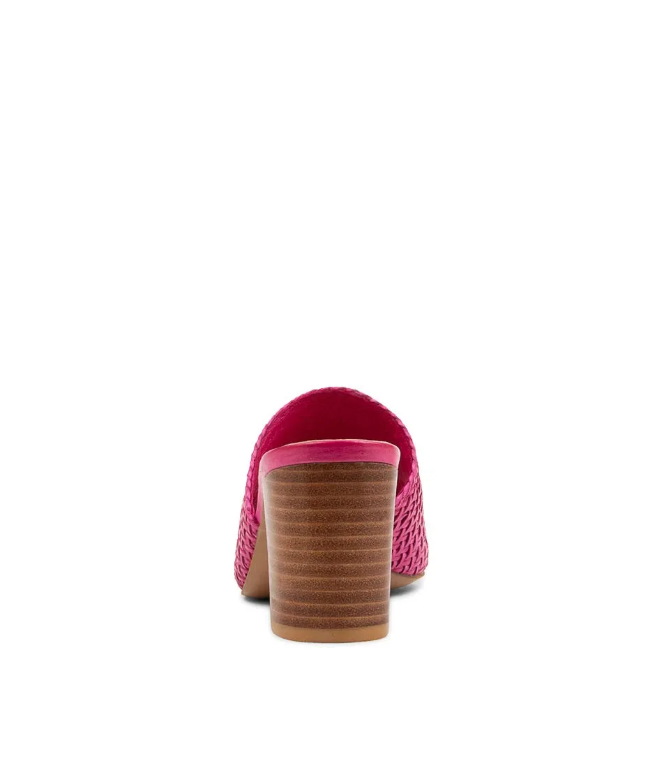 DJANGO & JULIETTE Paiton Pink Weave Mules