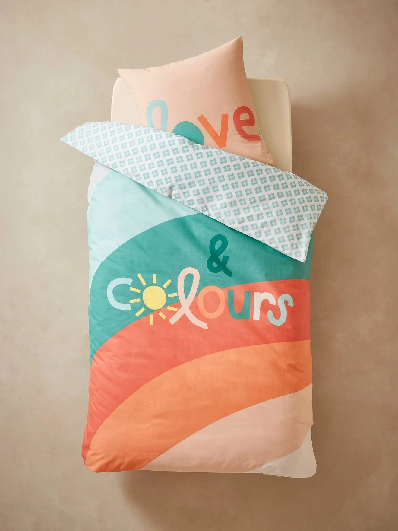 Duvet Cover + Pillowcase Set for Children, BOHO - multicoloured