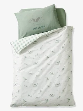 Duvet Cover for Babies, Dragon - printed white