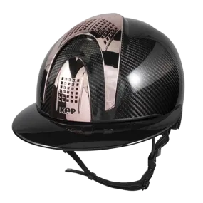 E-LIGHT Carbon Helmet - Shine Polo with 3 Rosegold Inserts by KEP