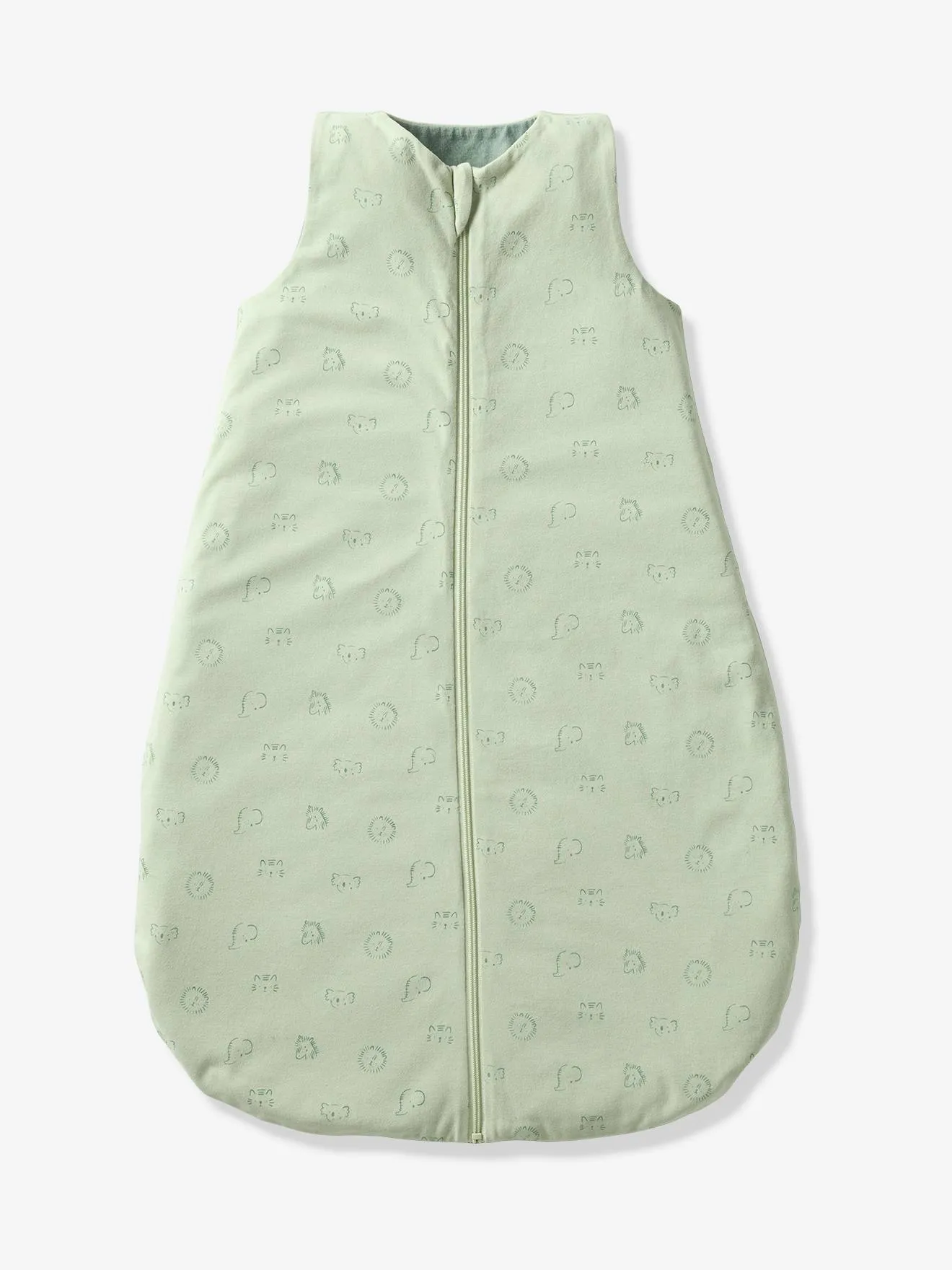 Essentials Summer Special Baby Sleeping Bag, Opens in the Middle, Bali - printed green