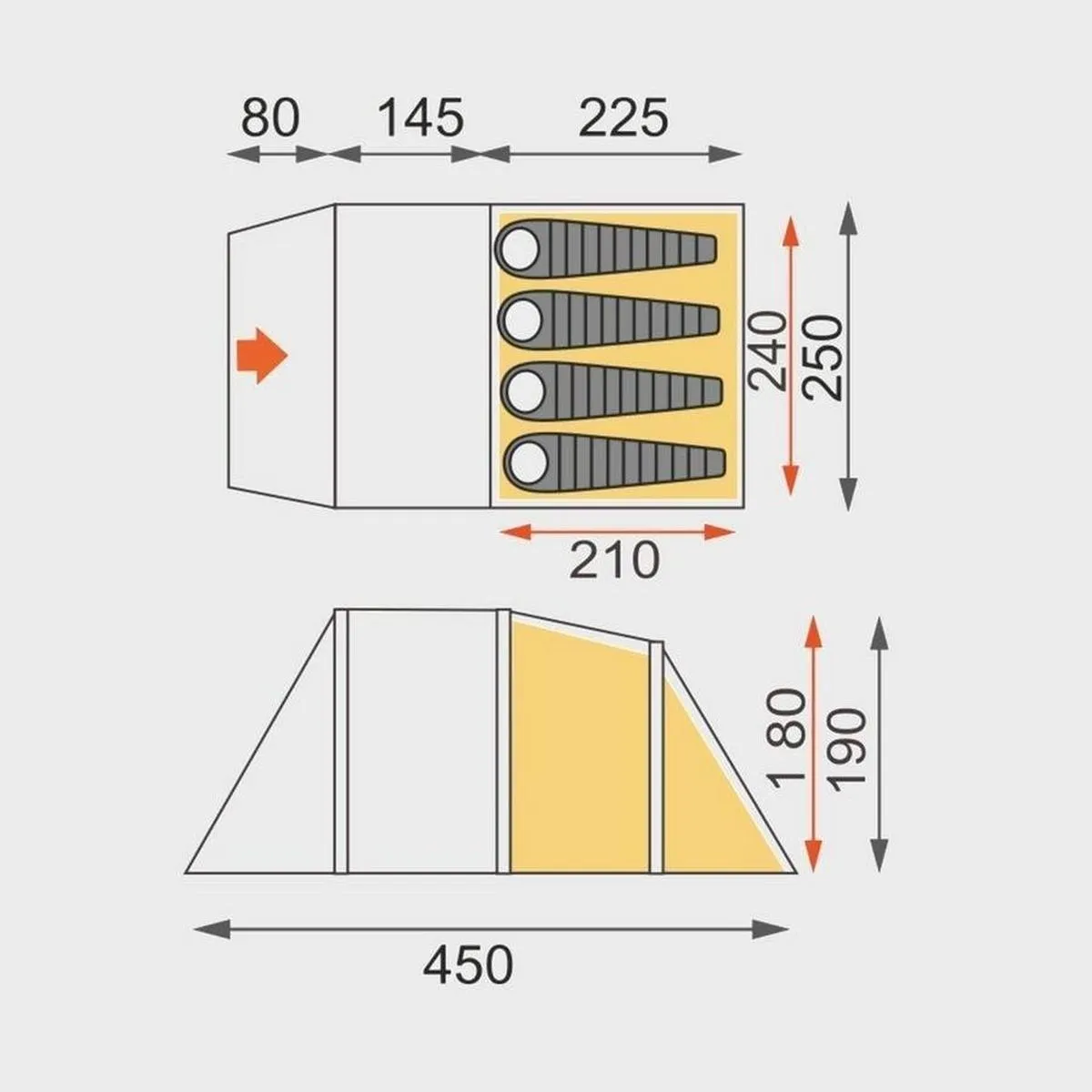 Eurohike Genus Air 400 Inflatable Tent | Family Tents | George Fisher