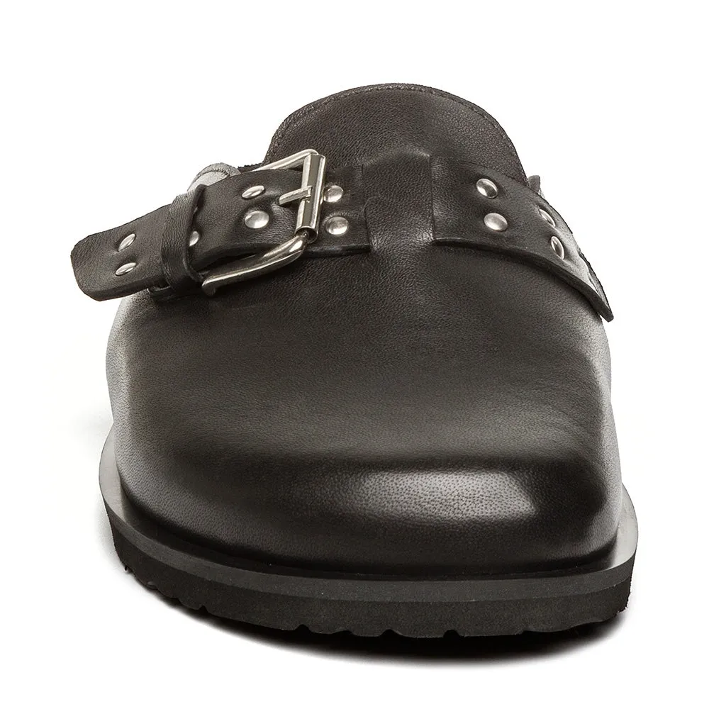 Evergreen Mules BLACK LEATHER