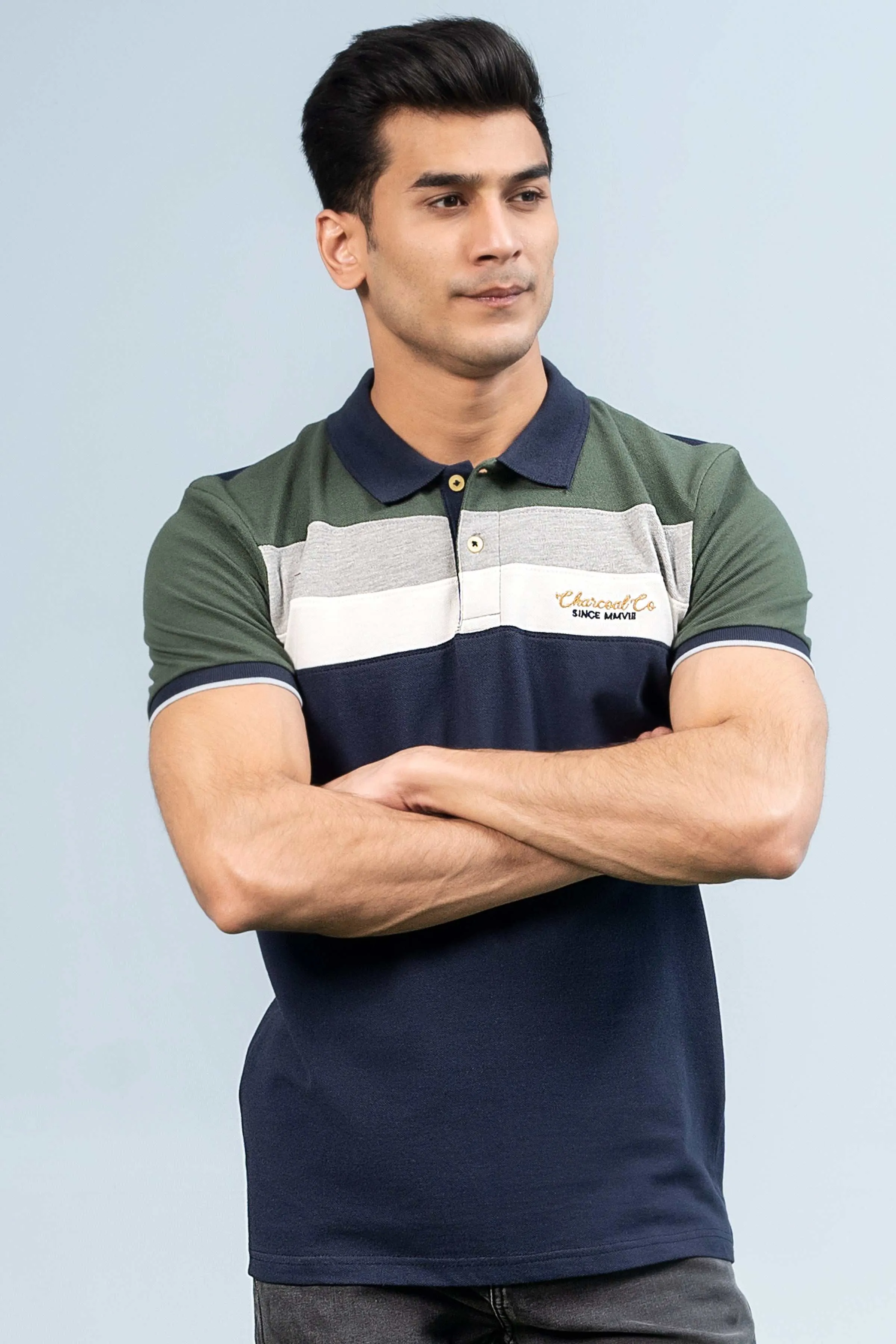 FASHION POLO NAVY GREEN