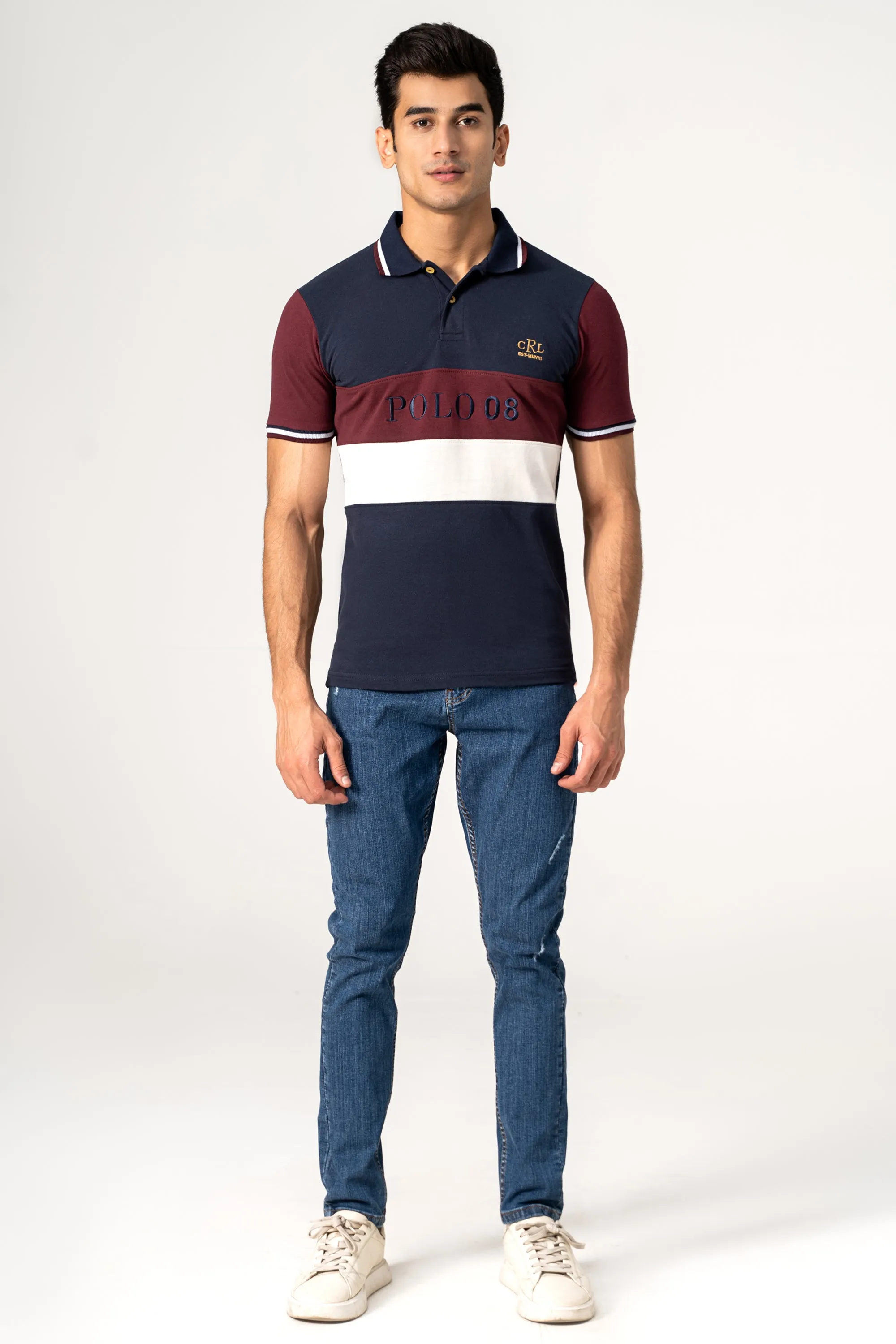 FASHION POLO NAVY MAROON