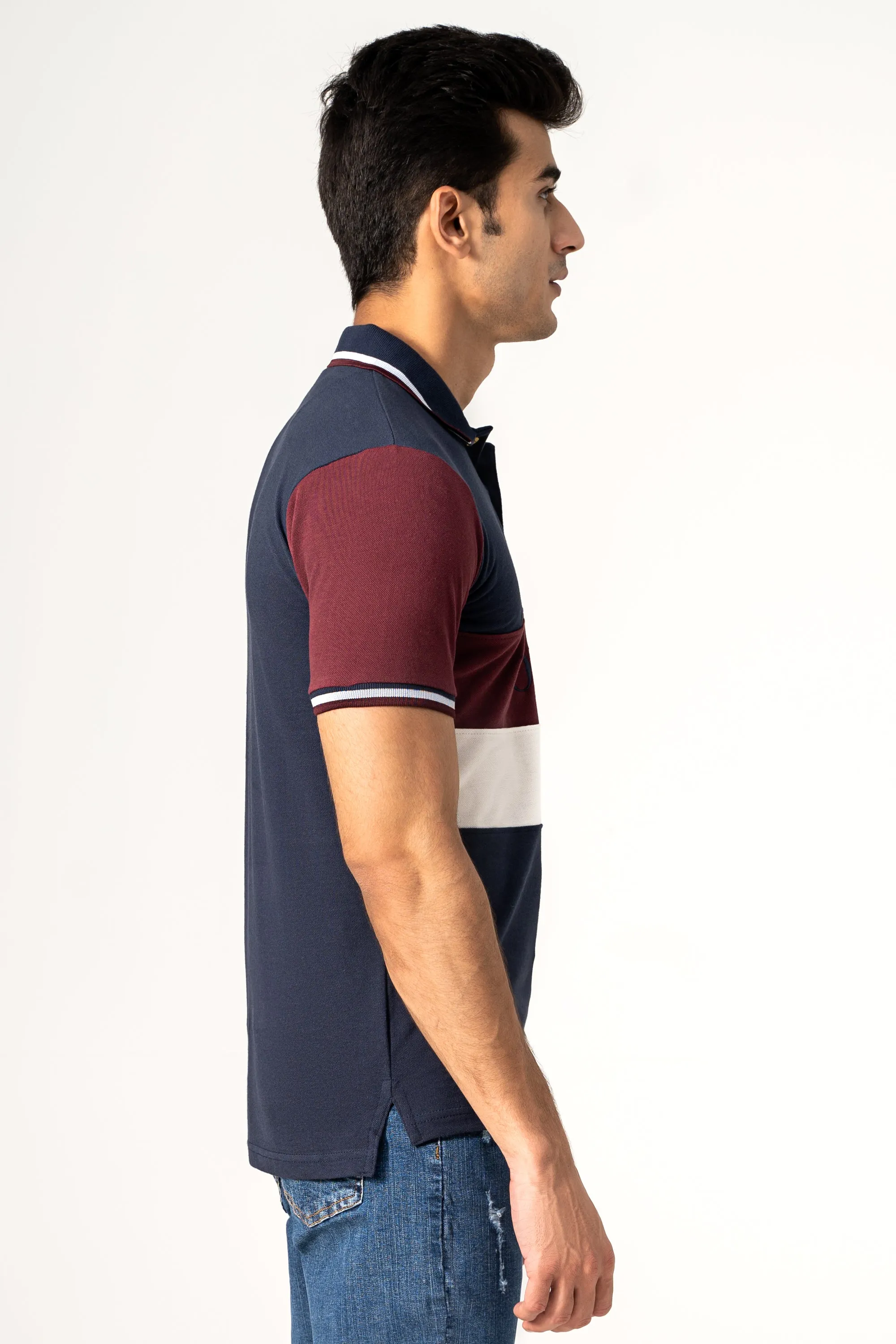 FASHION POLO NAVY MAROON