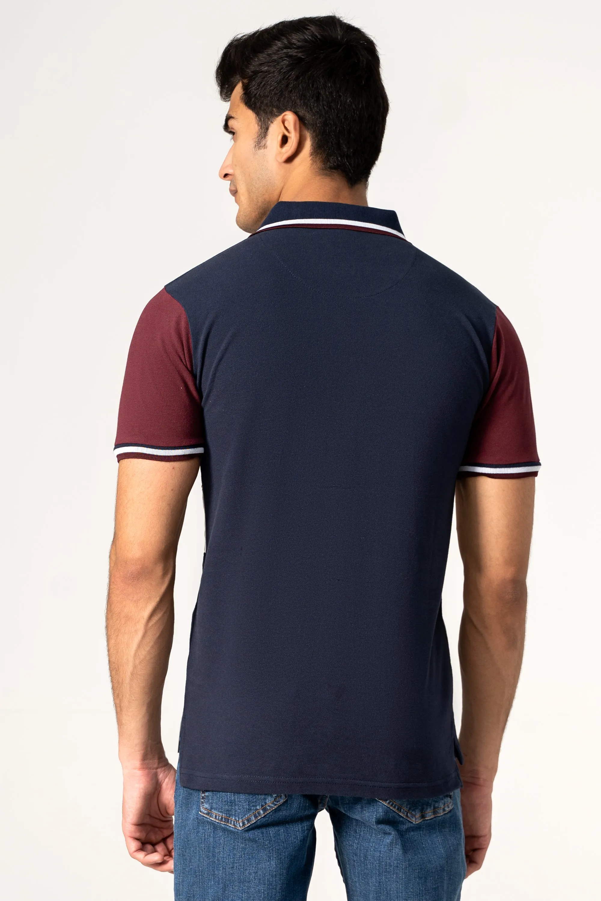 FASHION POLO NAVY MAROON