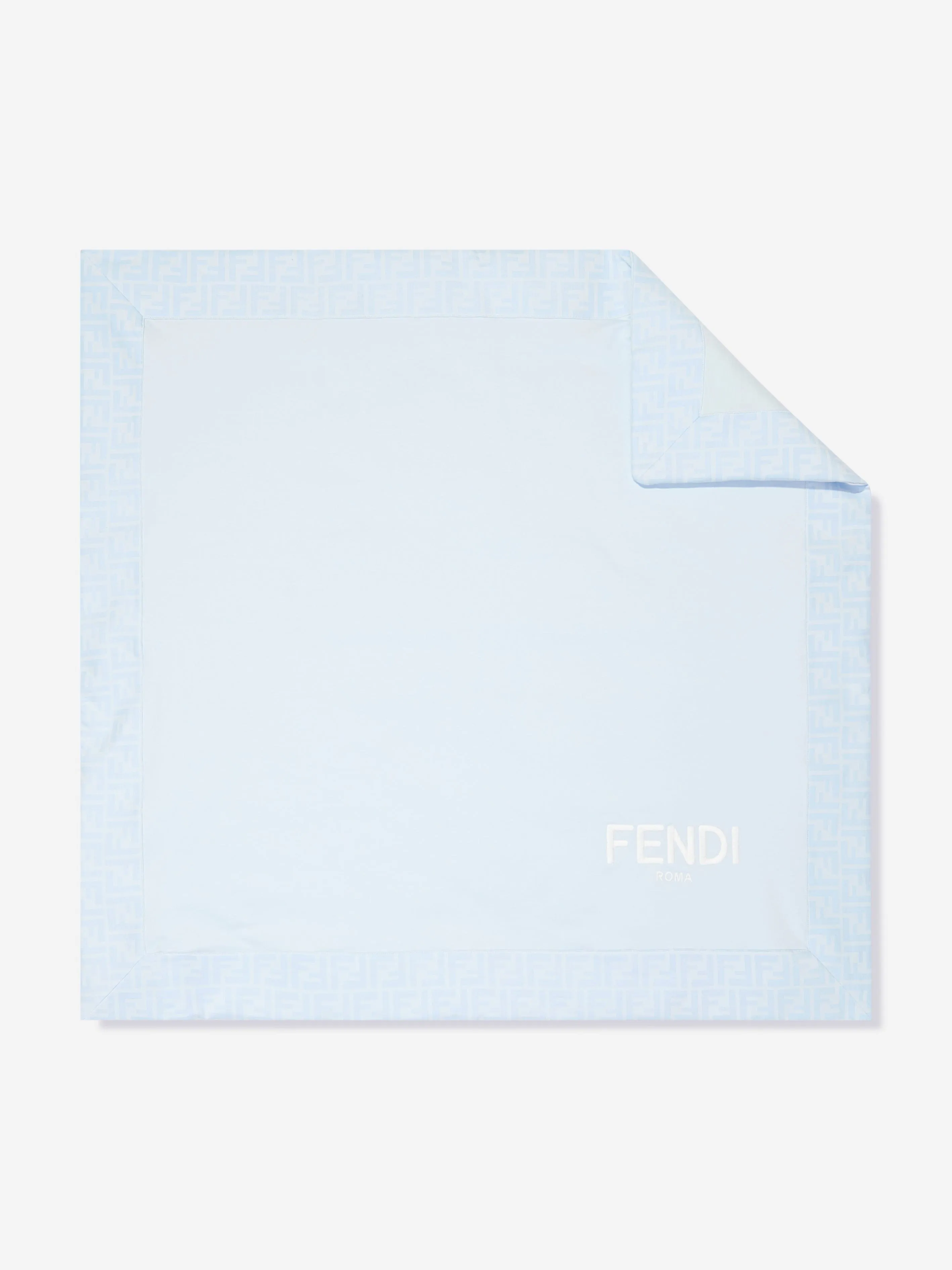 Fendi Baby Boys Logo Blanket in Blue