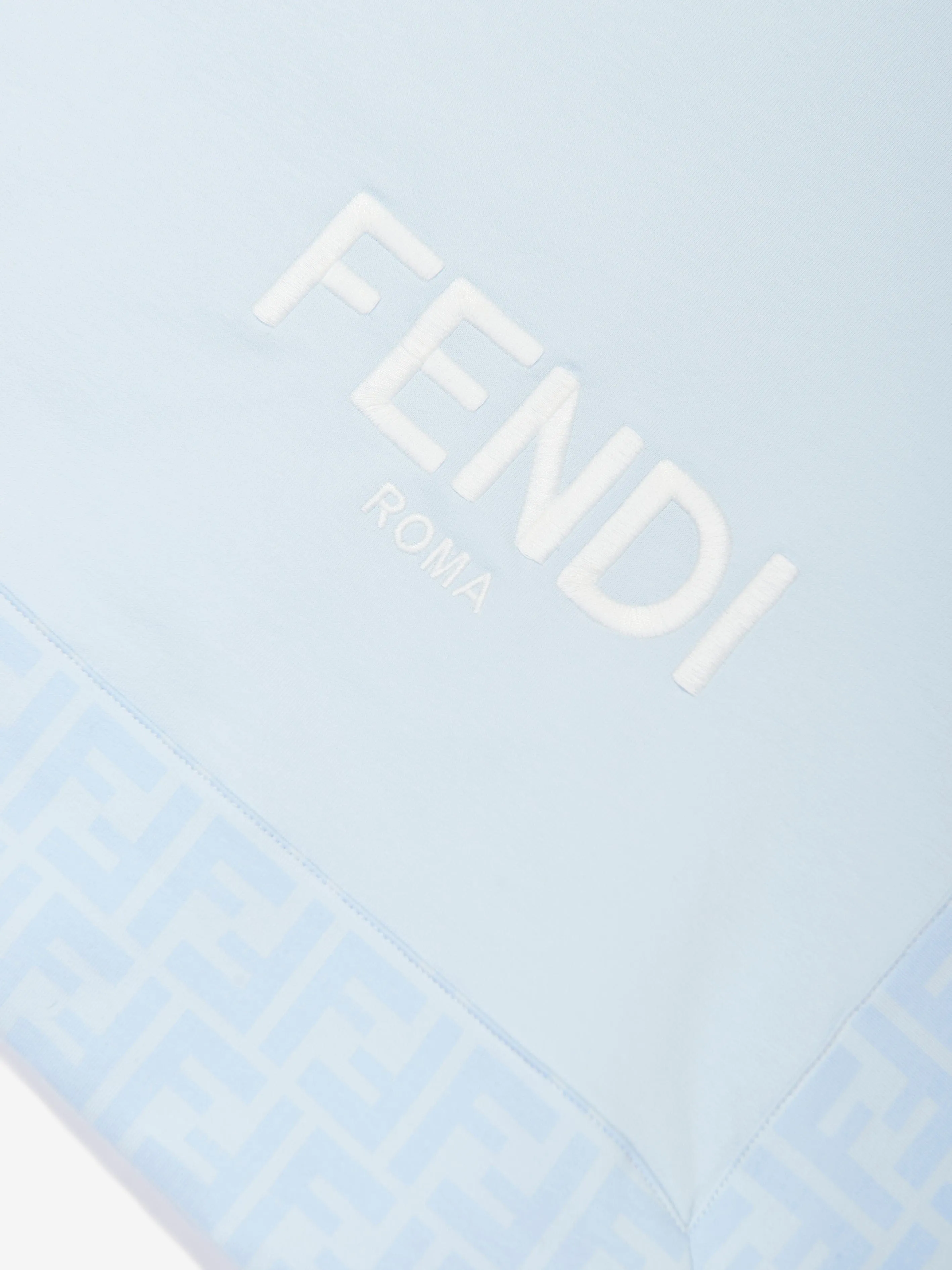 Fendi Baby Boys Logo Blanket in Blue