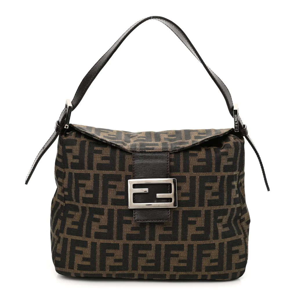 FENDI ZUCCA FLAP SHOULDER BAG