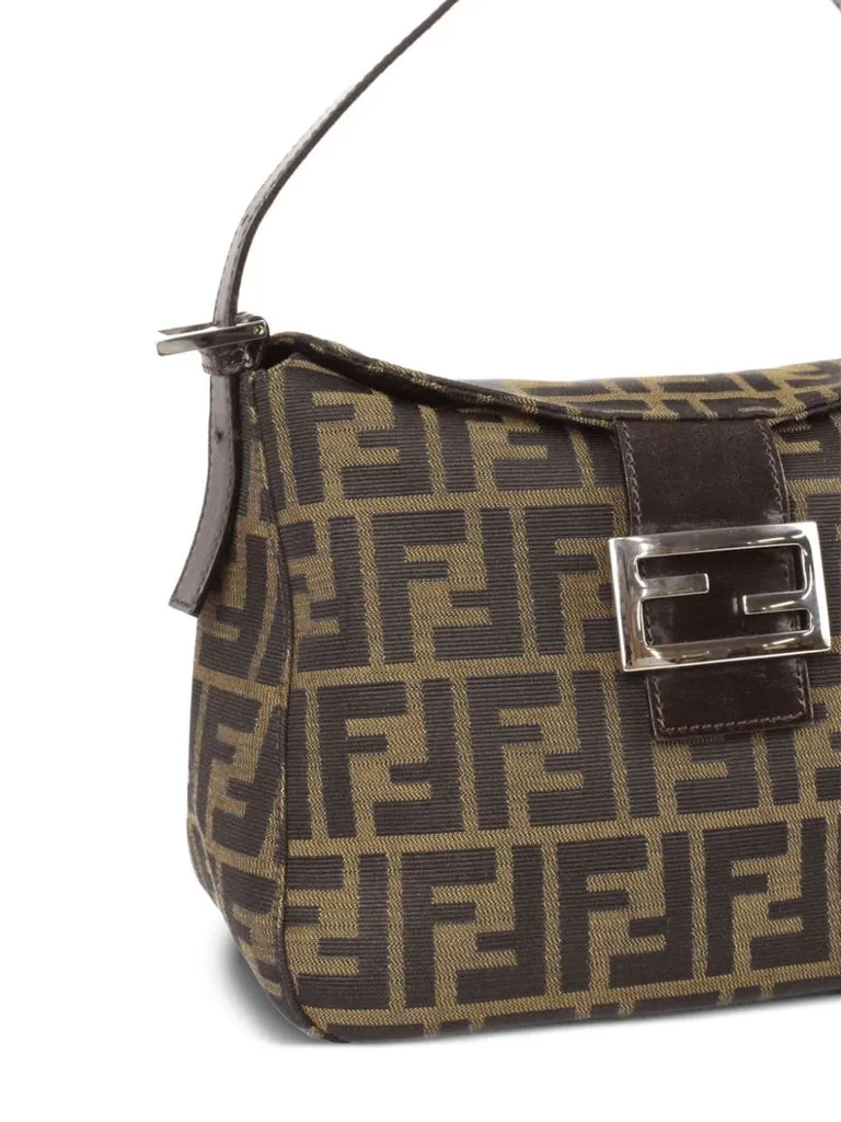 FENDI ZUCCA FLAP SHOULDER BAG