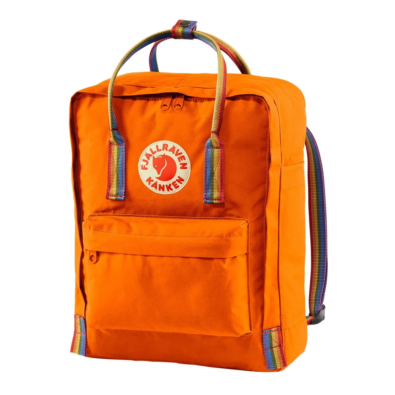 Fjallraven Kanken Classic Backpack Burnt Orange Rainbow Pattern