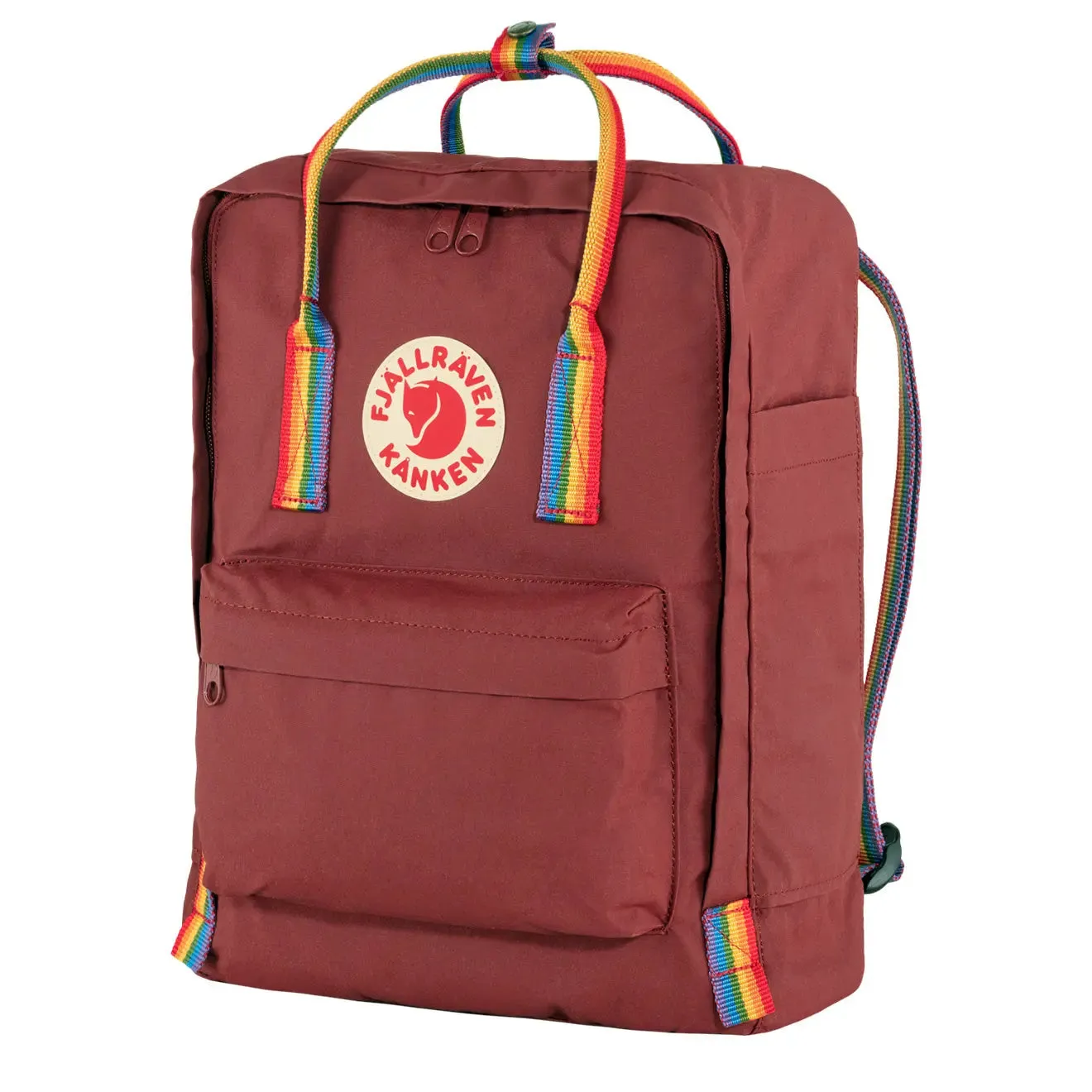 Fjallraven Kanken Classic Backpack Ox Red / Rainbow Pattern