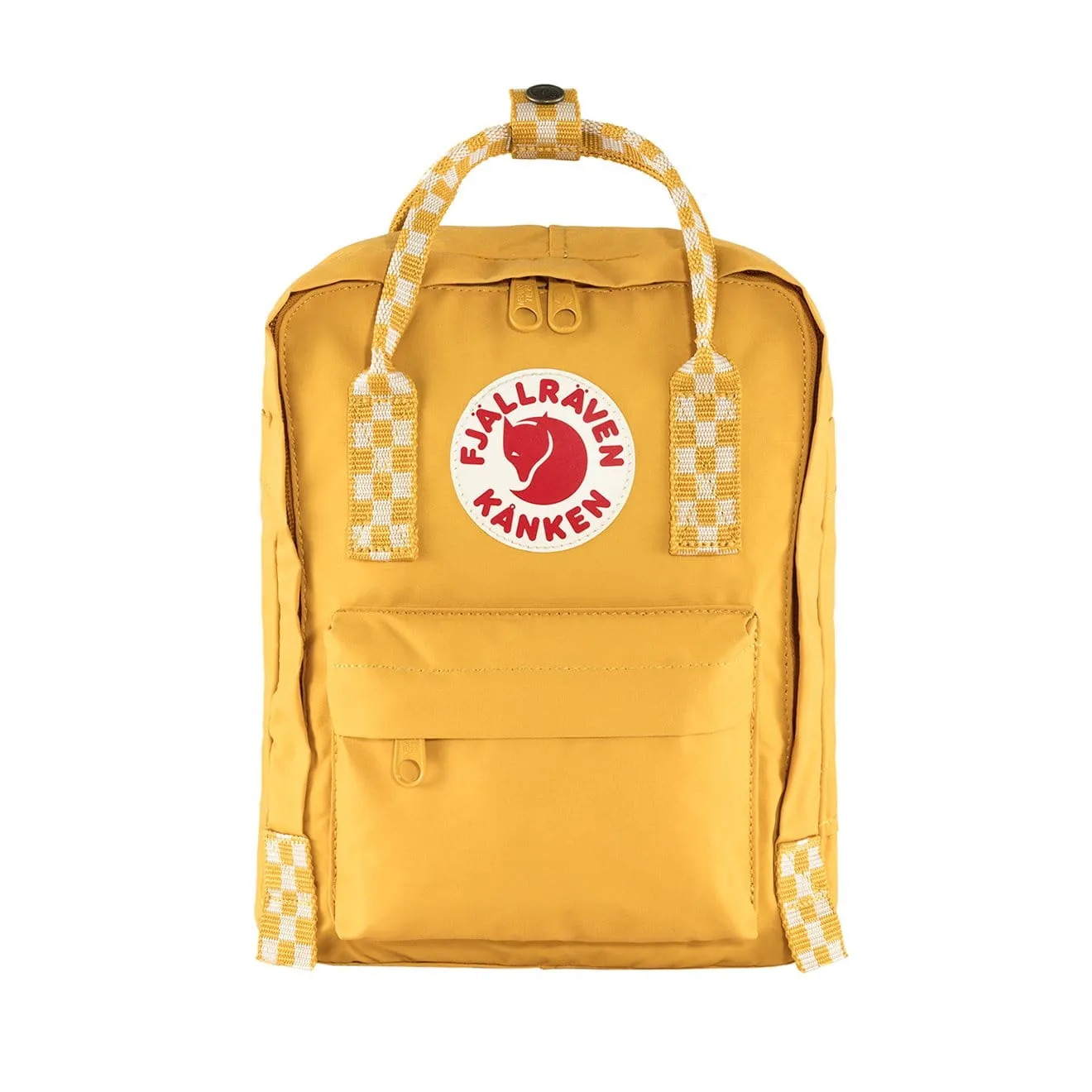 Fjallraven Kanken Mini Backpack Ochre / Chess Pattern