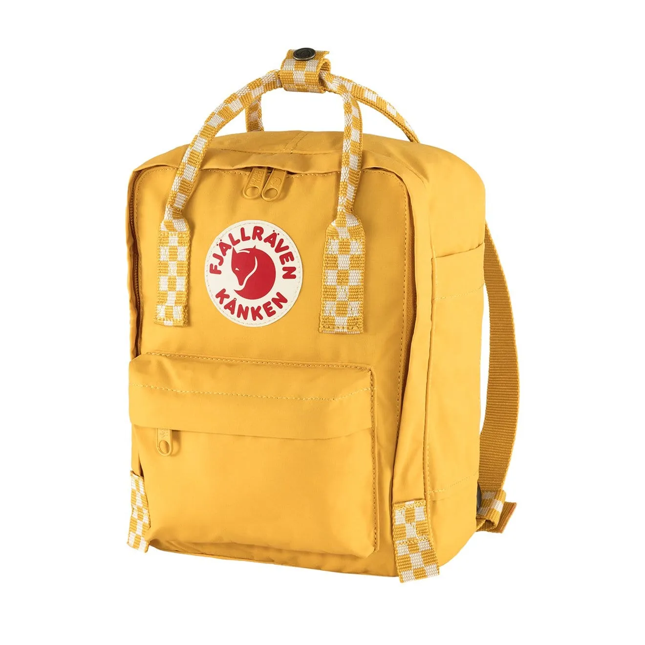 Fjallraven Kanken Mini Backpack Ochre / Chess Pattern