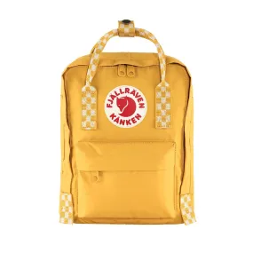 Fjallraven Kanken Mini Backpack Ochre / Chess Pattern