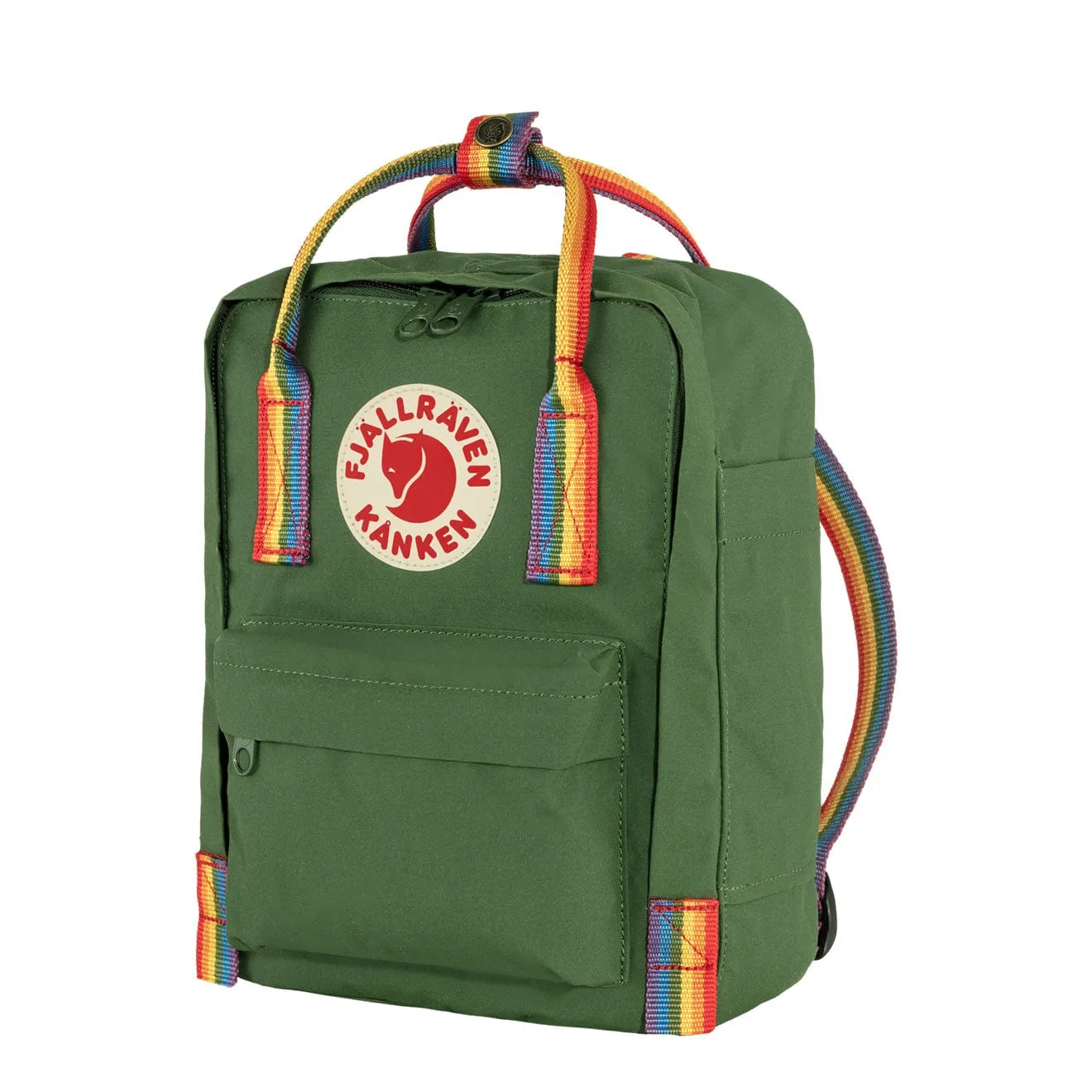 Fjallraven Kanken Mini Backpack Spruce Green Rainbow Pattern