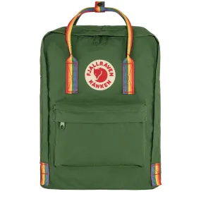 Fjallraven Kanken Rainbow Classic Backpack Spruce Green Rainbow Pattern