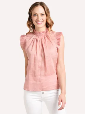     FRAME  Sleeveless Ruffle Top    