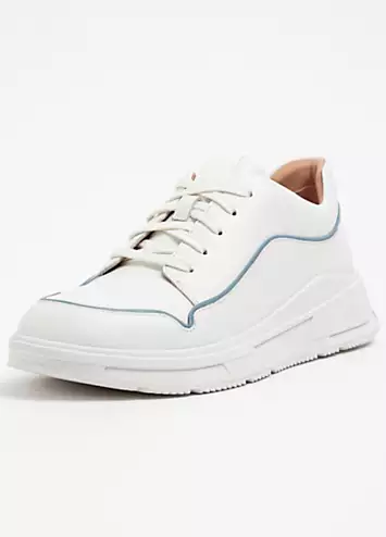 Freya White Piping Detail Trainers by FitFlop | Look Again