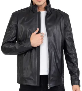 Genuine Lamb Leather Long Jacket for Men Tailored Fit - B208