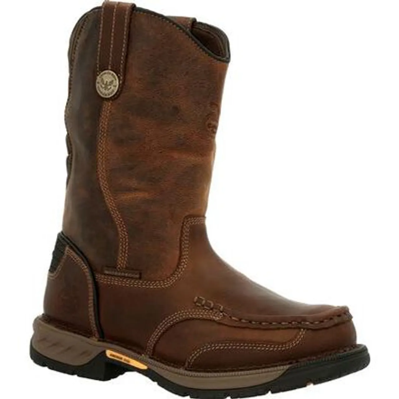 Georgia Boot Mens Athens 360 Steel Toe Waterproof Pull-on Work Boot GB00442 BROWN