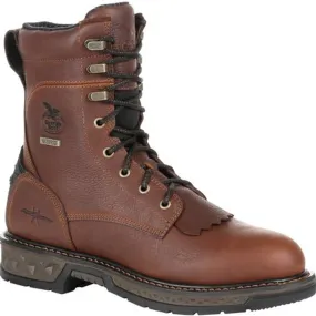 Georgia Boot Mens Carbo-Tec LT Waterproof Lacer Work Boot GB00309 BROWN