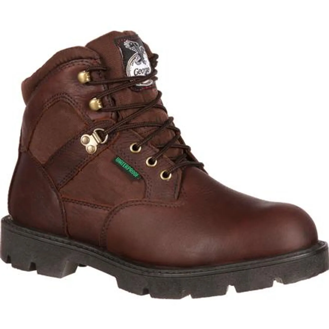 Georgia Boot Mens Homeland Steel Toe Waterproof Work Boot G105 BROWN