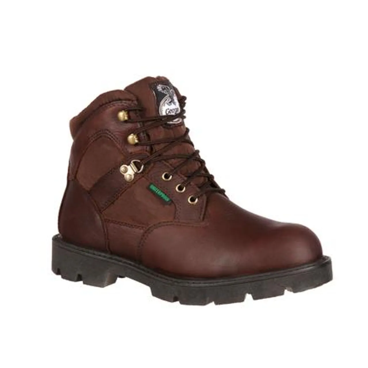 Georgia Boot Mens Homeland Steel Toe Waterproof Work Boot G105 BROWN