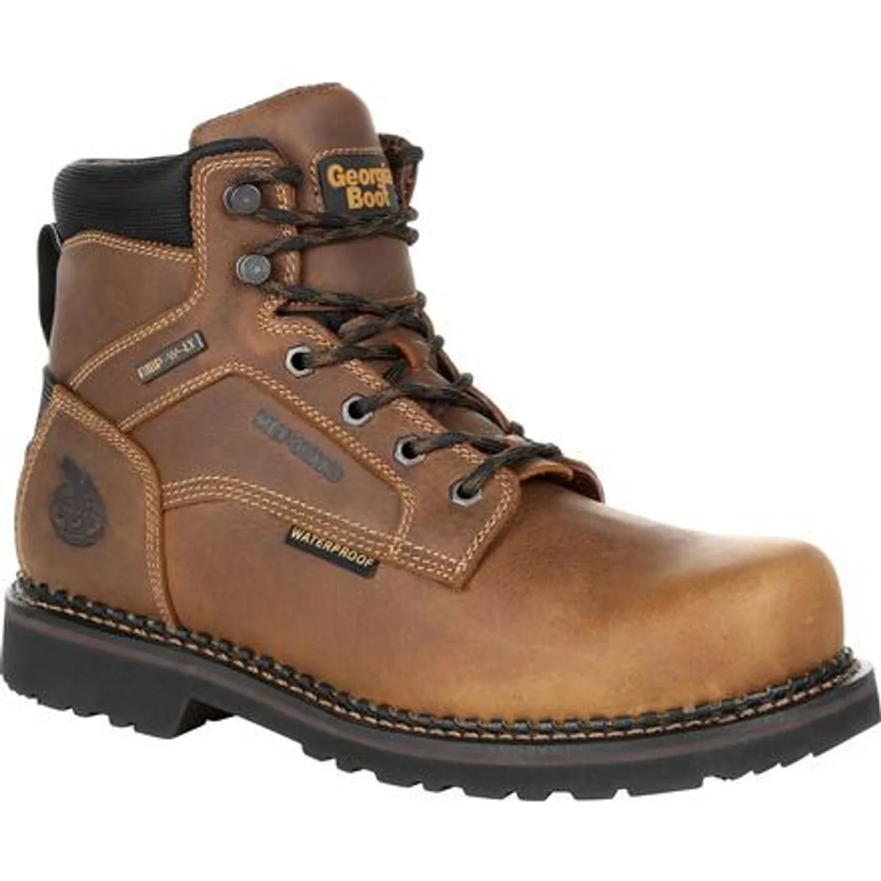 Georgia Giant Revamp Steel Toe Internal Met-Guard Waterproof Work Boot GB00322 BROWN