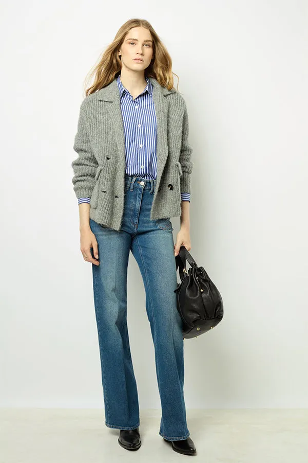 Gerard Darel JOESSE CHUNKY KNIT COLLAR CARDIGAN