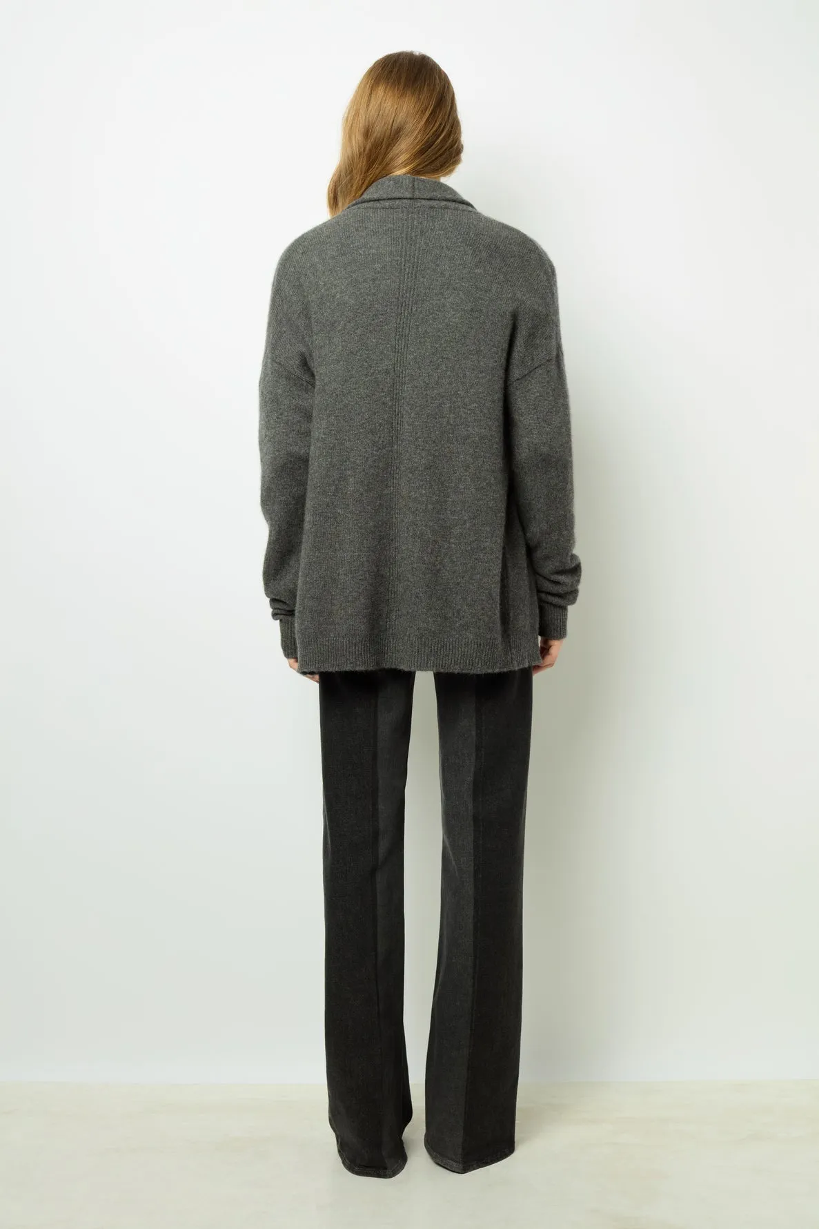 Gerard Darel JOHANA GREY OPEN CASHMERE CARDIGAN