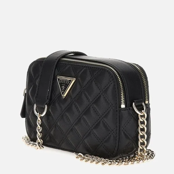 Guess Giully Diamond Quilted Faux Leather Camera Bag